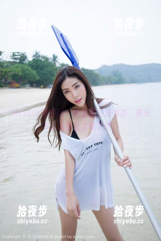MiStar魅妍社-黄乐然 MiStar魅妍社 - 全套图在泳池边,黄乐然这造型也太辣了吧!